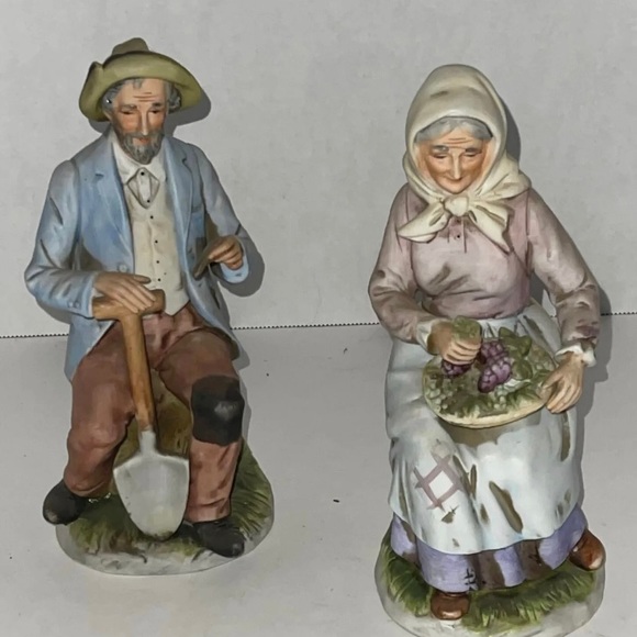 Home Interiors Kitchen Home Interiors Old Man And Woman Farmers Couple Porcelain Figurines